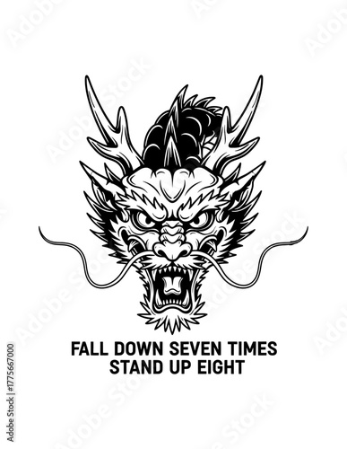 Dragon head illustration