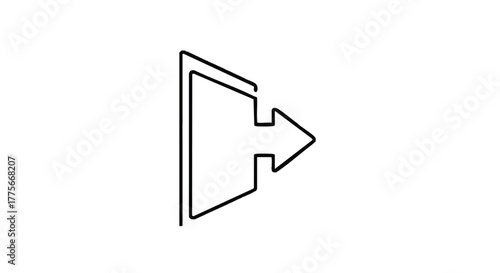 Logout sign out outline icon vector