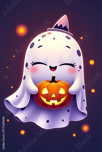 halloween pumpkin with bats