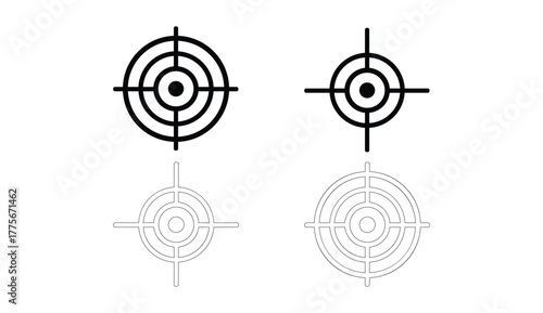 Shooting target point icon royalty free silhouette vector graphic