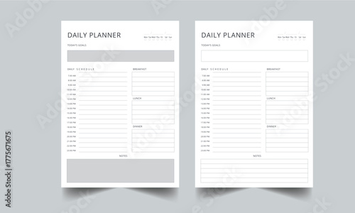 Daily Planner Kdp template Design.