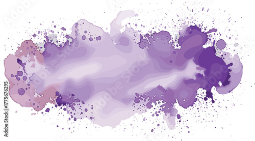 Abstract watercolor splash background with purple and pink hues, perfect for artistic designs and creative projects