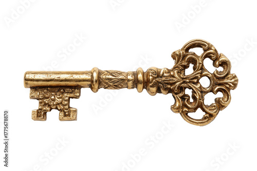 Ornate antique gold key