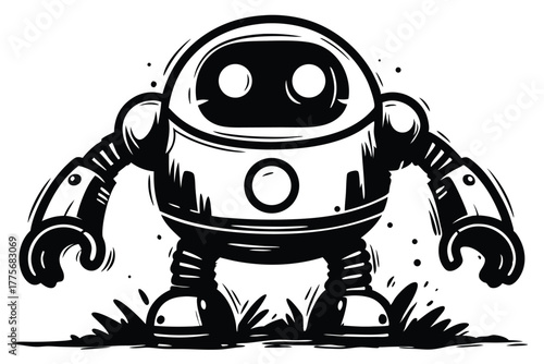 Eyecovered tentacles emerge mysteriously from a dark base, showcasing an unsettling black and white design