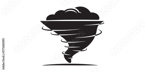 Tornado funnel icon vector