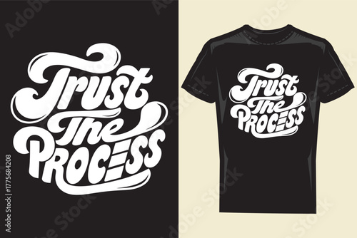 Inspiring typography and abstract shapes symbolizing perseverance and growth