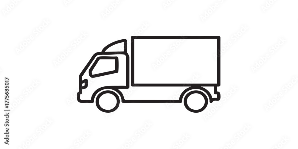 Fototapeta premium Truck vehicle icon vector