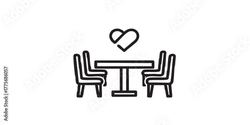 Wedding guest seating chart icon vector