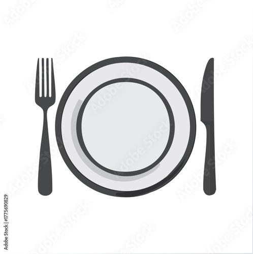 plate and cutlery