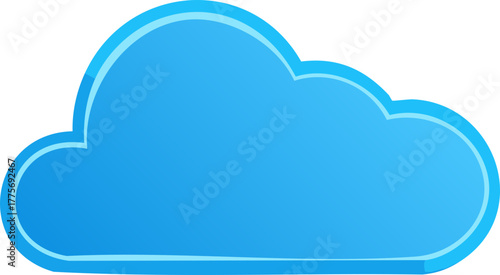cloud computing icon on blue background