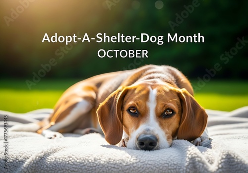 Celebrate adopt a shelter dog month in october with this cute beagle