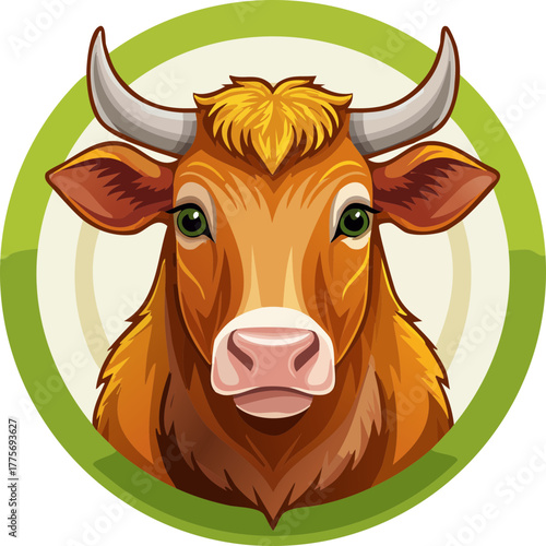 bir boğanın başı vektör çizim 