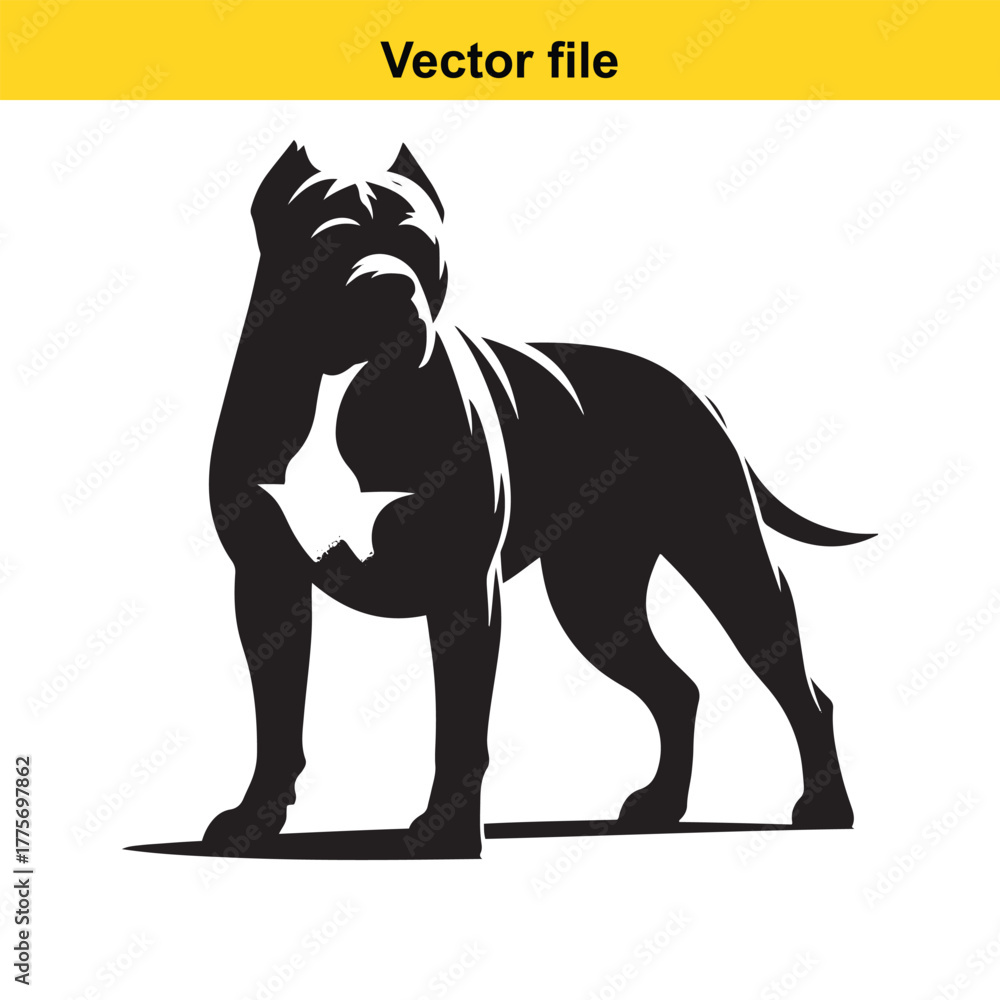 Fototapeta premium dog victor style minimalistic logo
