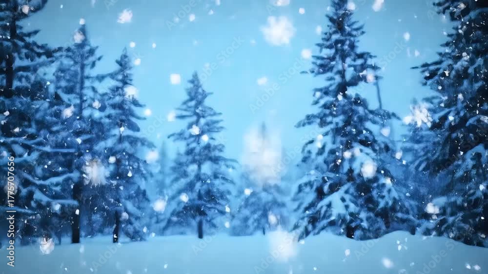 custom made wallpaper toronto digitalEnchanting winter wonderland with snowcovered pine trees and gently falling snowflakes creating a serene and magical holiday atmosphere perfect for Christmas and New Year celebrations.