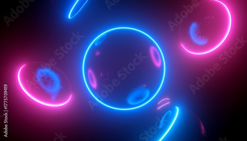 Retro Futuristic Neon Abstract Background