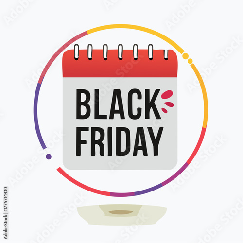 A calendar page is marked with a bold circle around �Black Friday,� highlighting the shopping event�s importance.