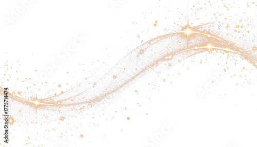 Golden Glow from Stardust Sparkling Clipart Overlay Effect