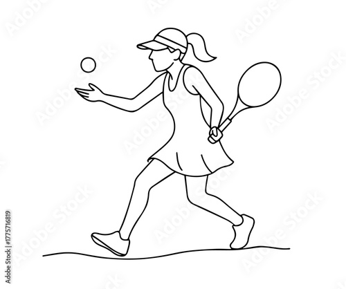 tennis player silhouette