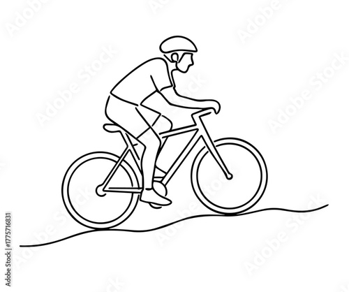 man riding a bike