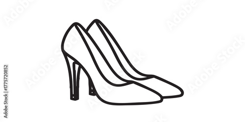 stilettos high heels icon vector