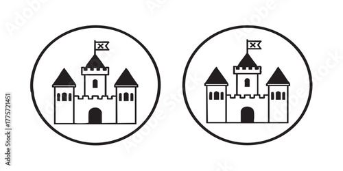 toy castle duplicate icon vector