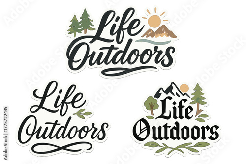 Eco-Friendly Stickers. Eco recycling collection. Realistic hand-painted watercolor style sticker sheet of eco