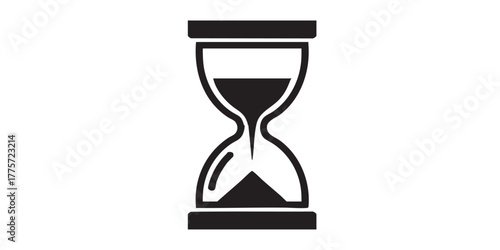 hourglass timer icon vector