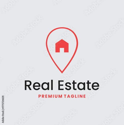 A professional real estate logo representing trust, growth, and modern architecture — perfect for property and construction businesses.