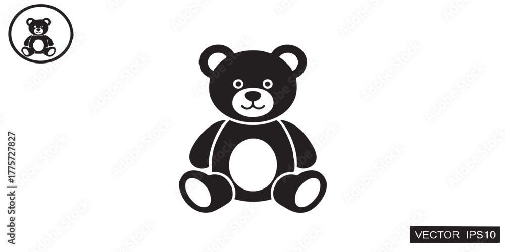 Obraz premium teddy bear icon vector