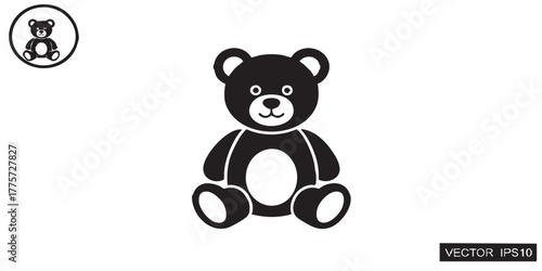 teddy bear icon vector