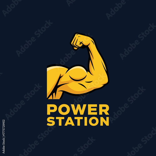 Vibrant illustration of a toned arm symbolizing strength and power