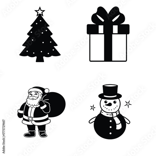 Christmas icons set