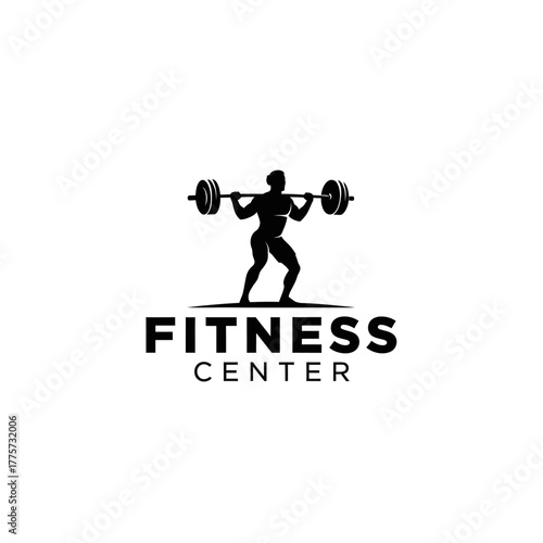 Silhouette Logo for Fitness Enthusiasts: Strength and Power Training