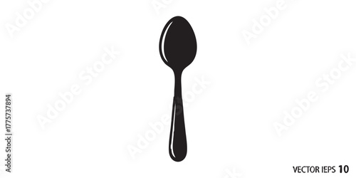 spoon utensil icon vector
