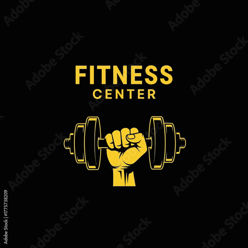 Dynamic fitness illustration with an impactful and dedicated workout emblem