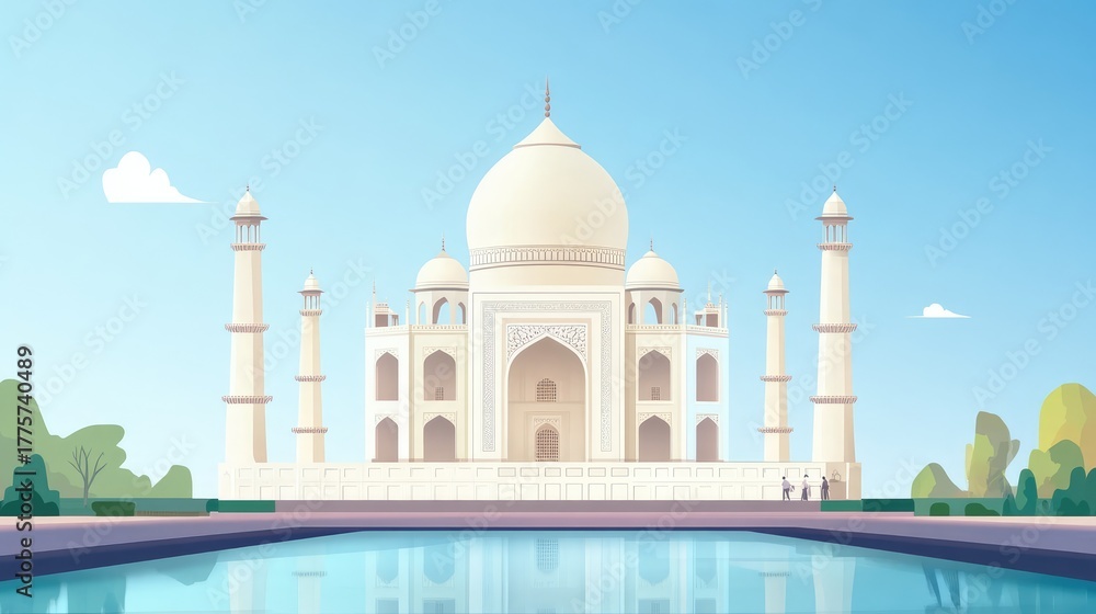 Fototapeta premium A large white building with a dome on top