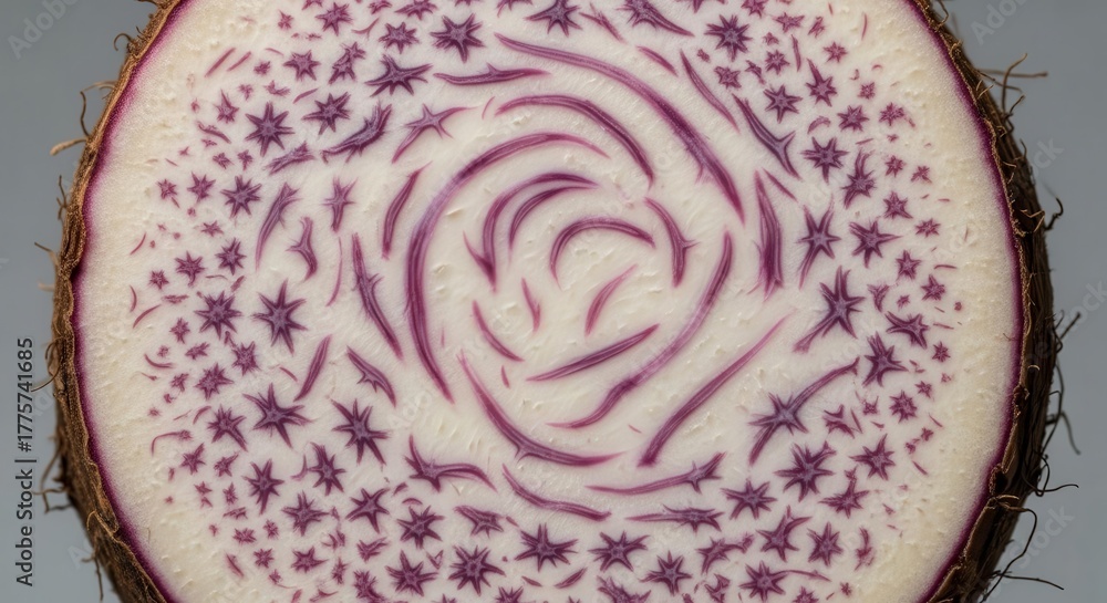 custom made wallpaper toronto digitalIntricate Starbursts And Swirling Patterns Within A Close Up Purple Vegetable Cross Section