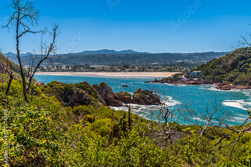 A  view from down the coastline of the West Head headland towards Leisure island, South Africa in Springtime