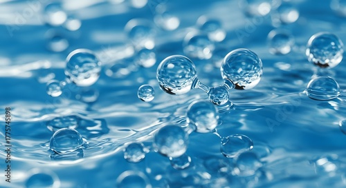 Wallpaper Mural Water Bubbles: An ethereal close-up captures a mesmerizing dance of water bubbles, reflecting a world of tranquility. A delicate display of nature's beauty. Torontodigital.ca