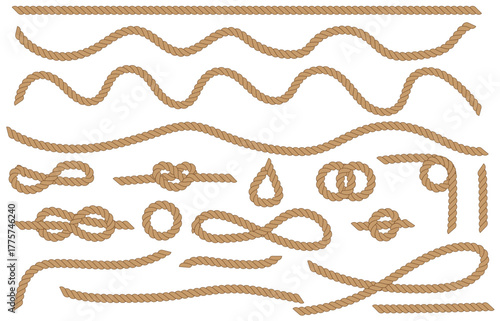 rope knots vector decorative vintage elements