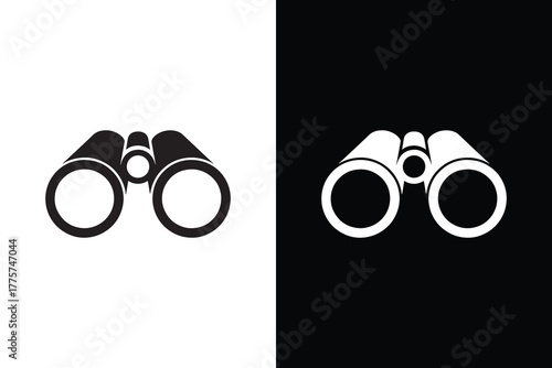 Binoculars icon vector illustration, Search, Vision, Discovery