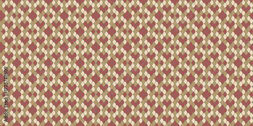 Subtle, repeating geometric pattern in muted rose and beige tones.  Ideal for textile design, wallpaper, or website backgrounds.  Creates a sophisticated, understated aesthetic.