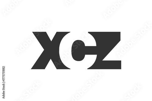 XCZ logo design. Initial letter X C Z bold font style for tech startups, consulting, corporate branding. Creative company name, headlines typography identity, trendy logotype.