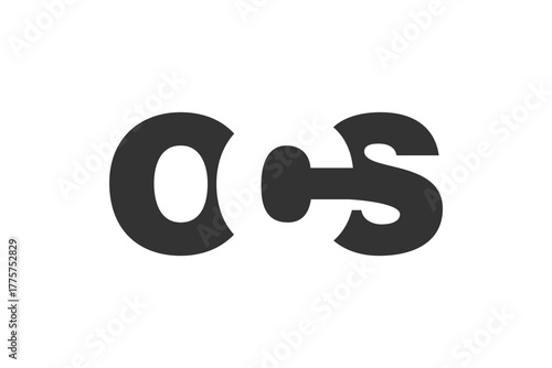 OCS logo design. Initial letter O C S bold font style for tech startups, consulting, corporate branding. Creative company name, headlines typography identity, trendy logotype.