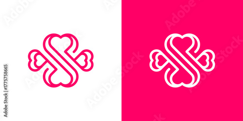 Heart Harmony. Abstract Love. love logo