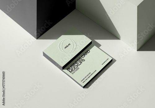 Lying Business Card PSD Mockup