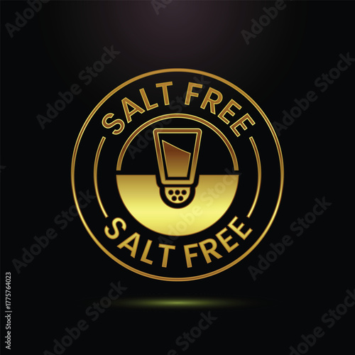 Cuadro en lienzo Salt Free Golden Shaker Icon for Product Labeling and Advertising