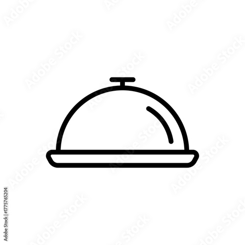 Outline food tray canteen cafeteria serving line art
