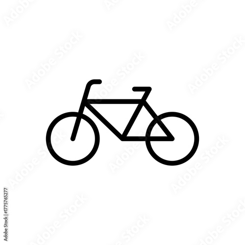 Outline bicycle transport clean mobility line art icon
