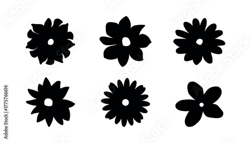 Petal Variations in Floral Silhouette Grid